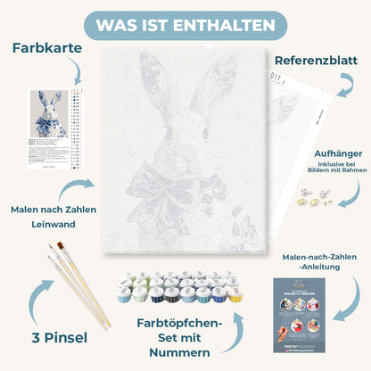 Malen nach Zahlen - Delfter Blaues Häschen