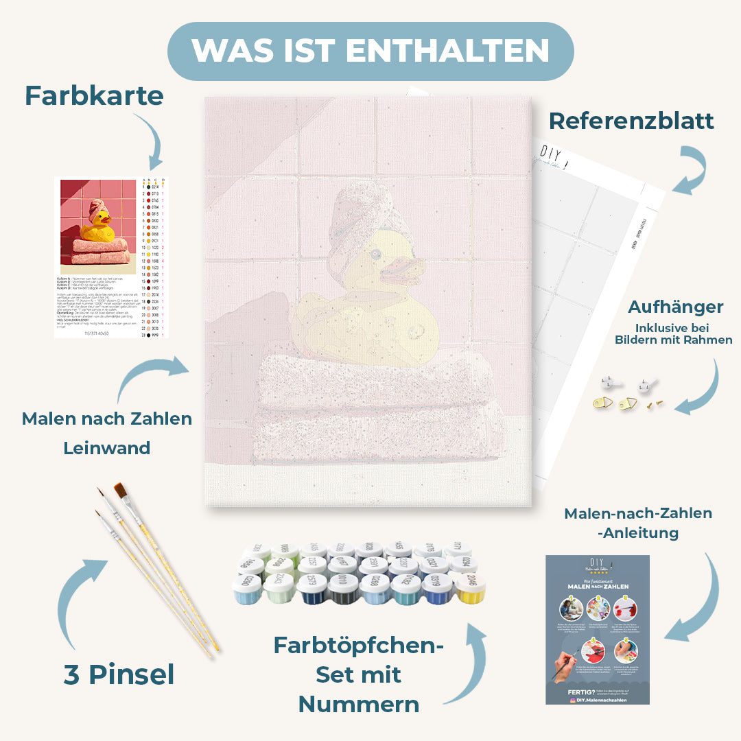 Malen nach Zahlen - Spa-Ente