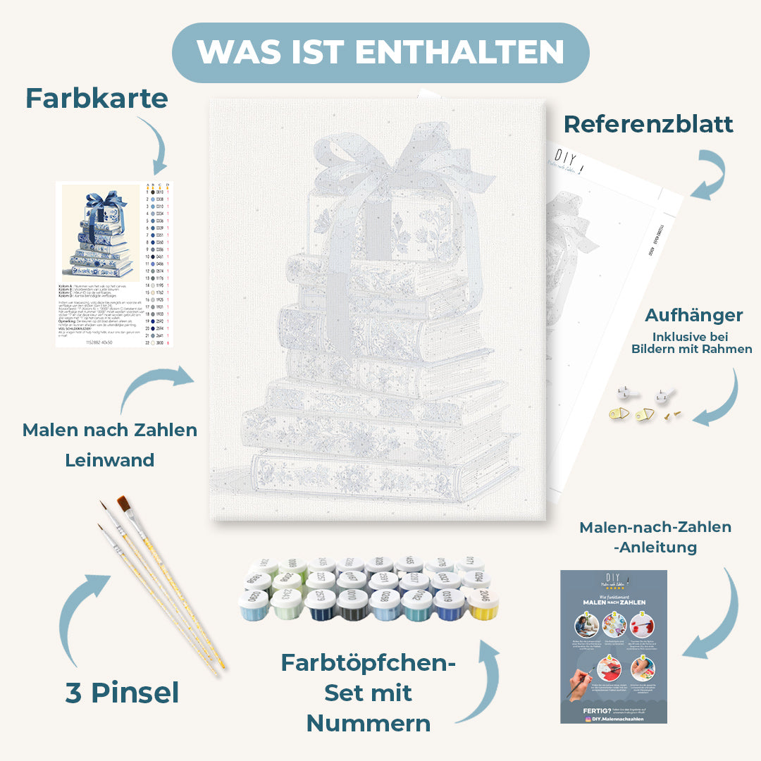 Malen nach Zahlen - Delfter blaue Bibliothek