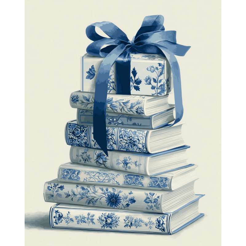Malen nach Zahlen - Delfter blaue Bibliothek - Malen nach Zahlen
