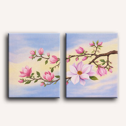 Muttertags-Bundle – Magnolienblüten - Malen nach Zahlen