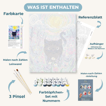 Malen nach Zahlen - Van Cat Blumenwiese - by Tiny Tami