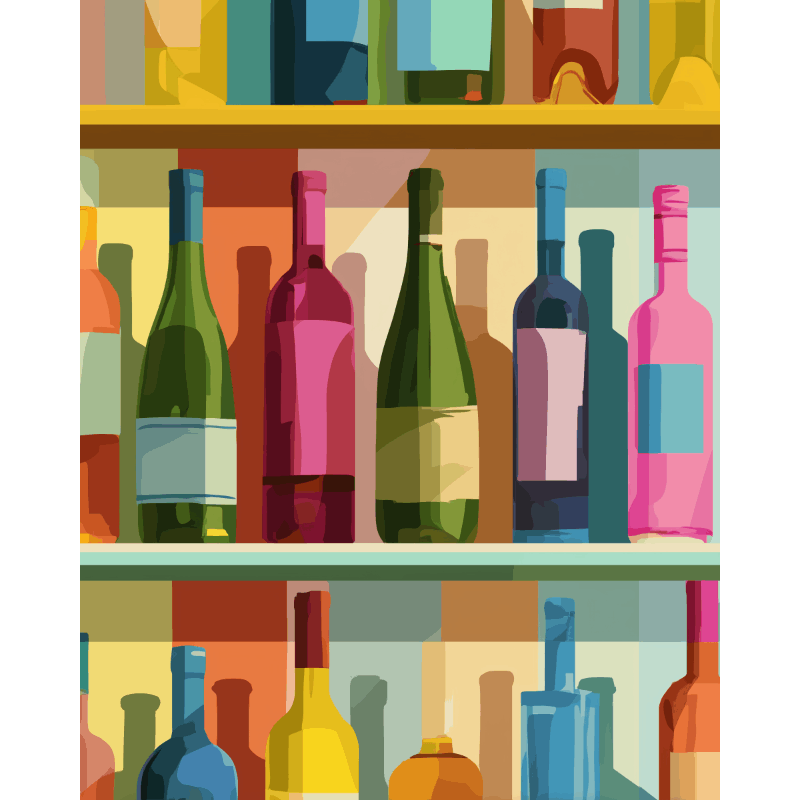 Malen nach Zahlen - Palette in der Flasche - Malen nach Zahlen