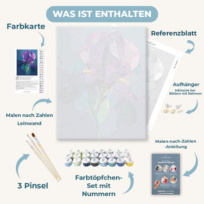 Malen nach Zahlen - Samt-Iris