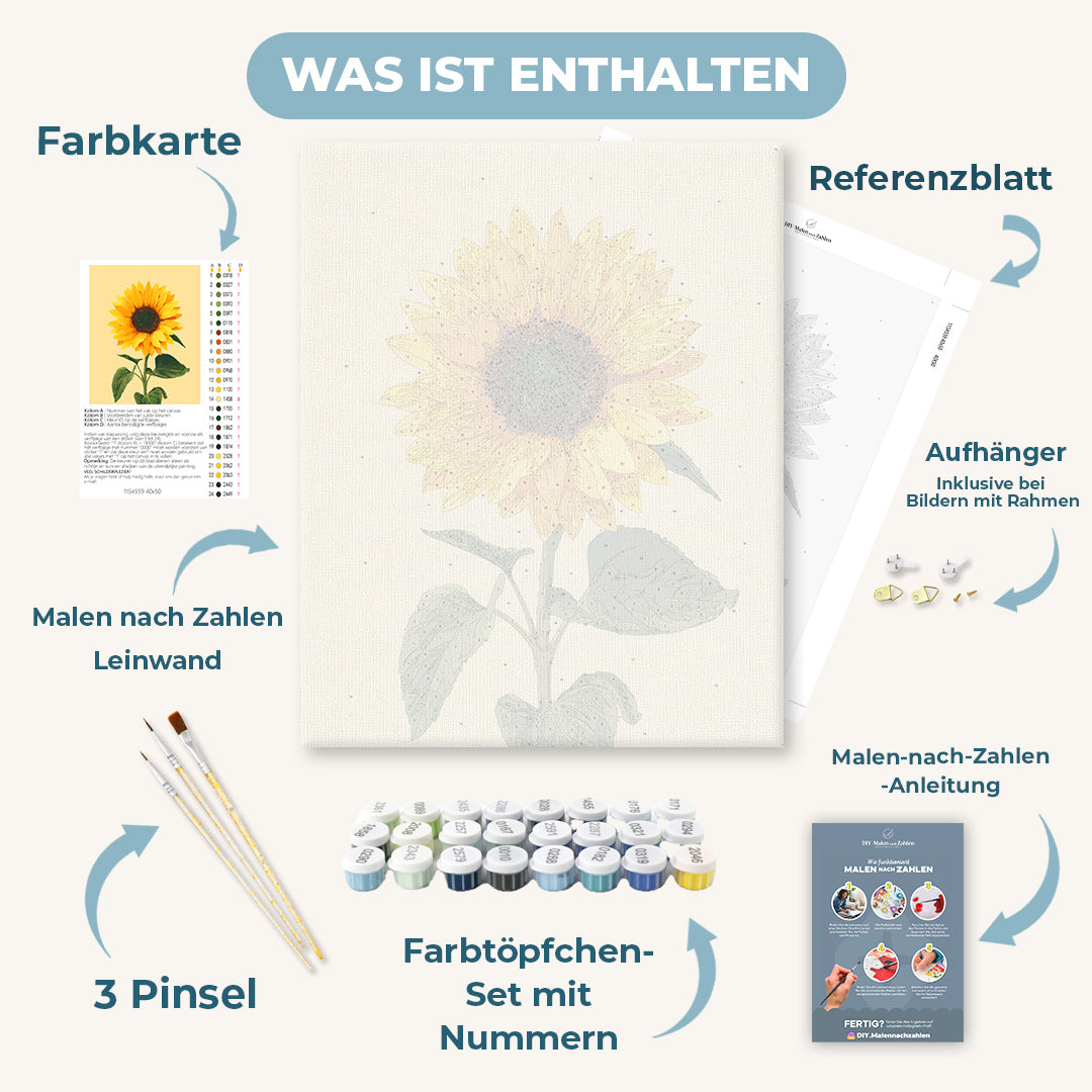 Malen nach Zahlen - Goldene Sonnenblume