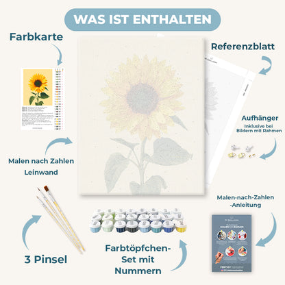 Malen nach Zahlen - Goldene Sonnenblume