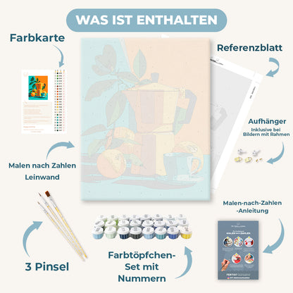 Malen nach Zahlen - Orangenkaffee