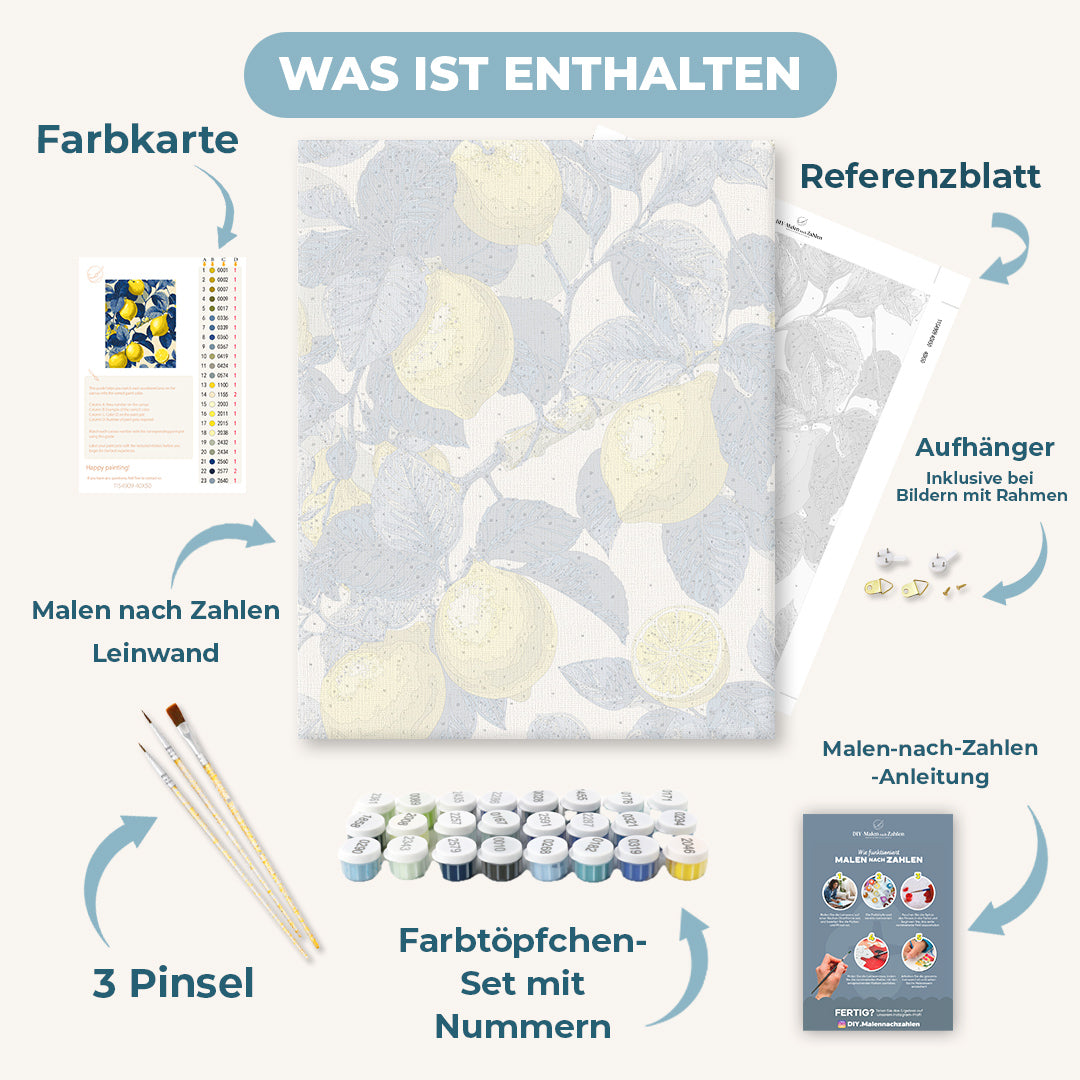 Malen nach Zahlen - Botanisches Blau