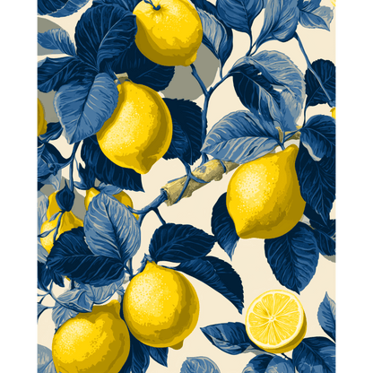 Malen nach Zahlen - Botanisches Blau - Malen nach Zahlen