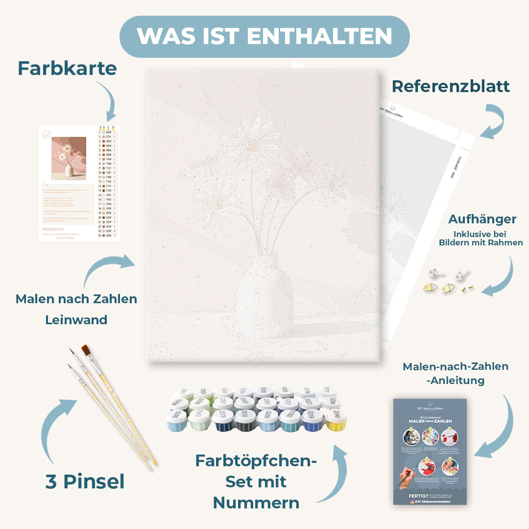 Malen nach Zahlen - Pastellblumen
