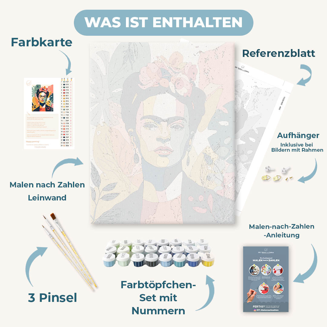 Malen nach Zahlen - Blühende Ikone