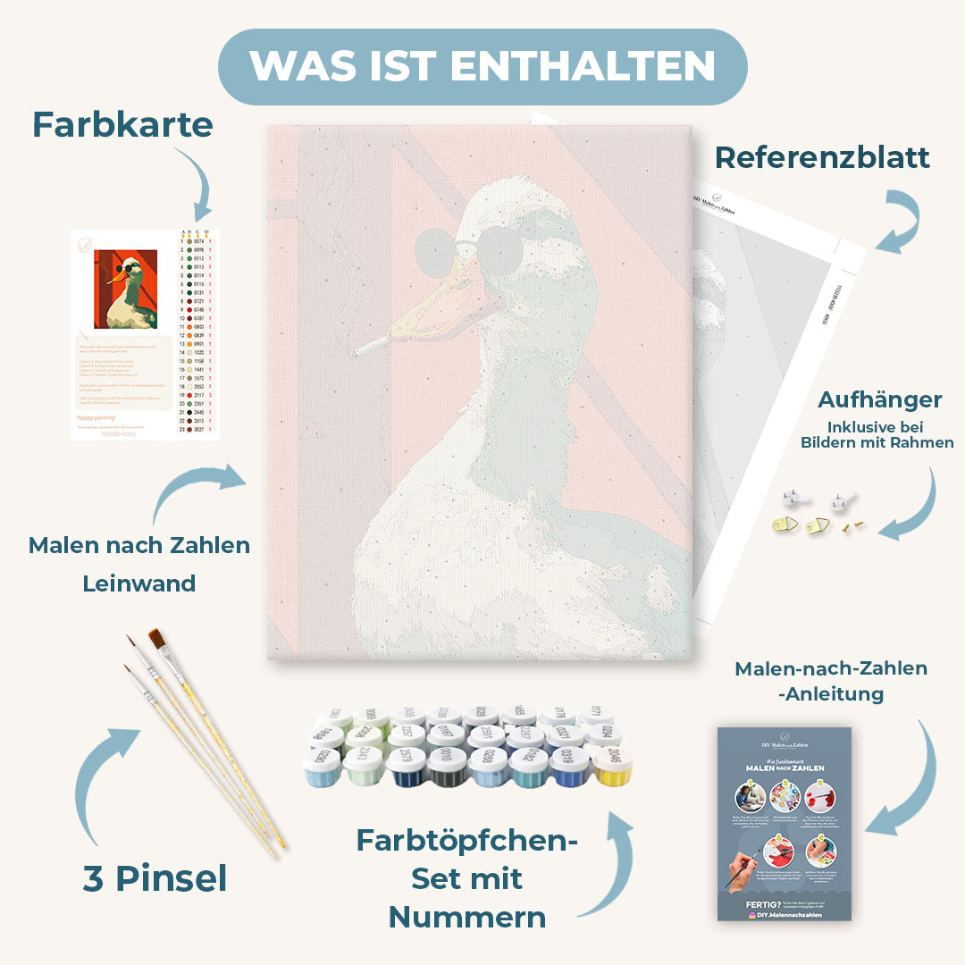 Malen nach Zahlen - Rauchende Gans