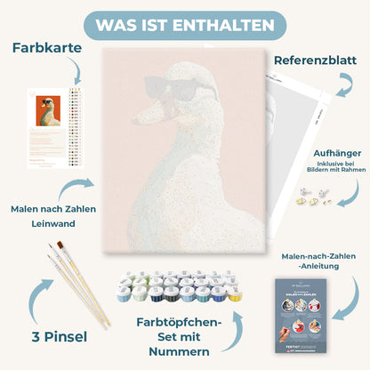 Malen nach Zahlen - Coole Gans