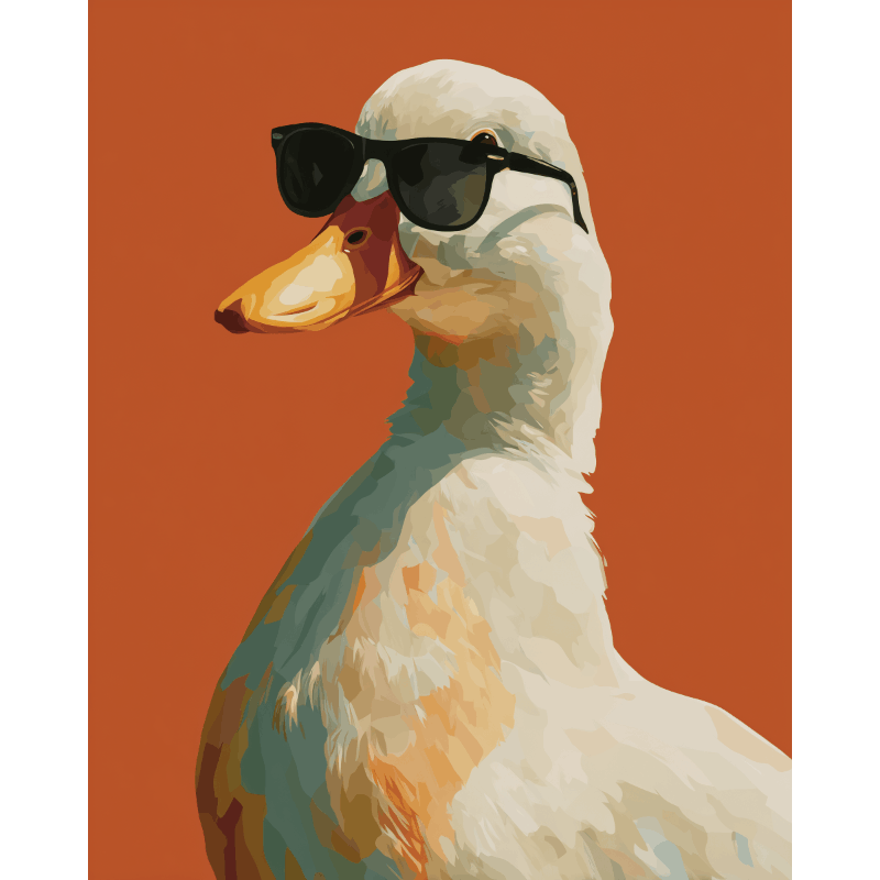 Malen nach Zahlen - Coole Gans - Malen nach Zahlen
