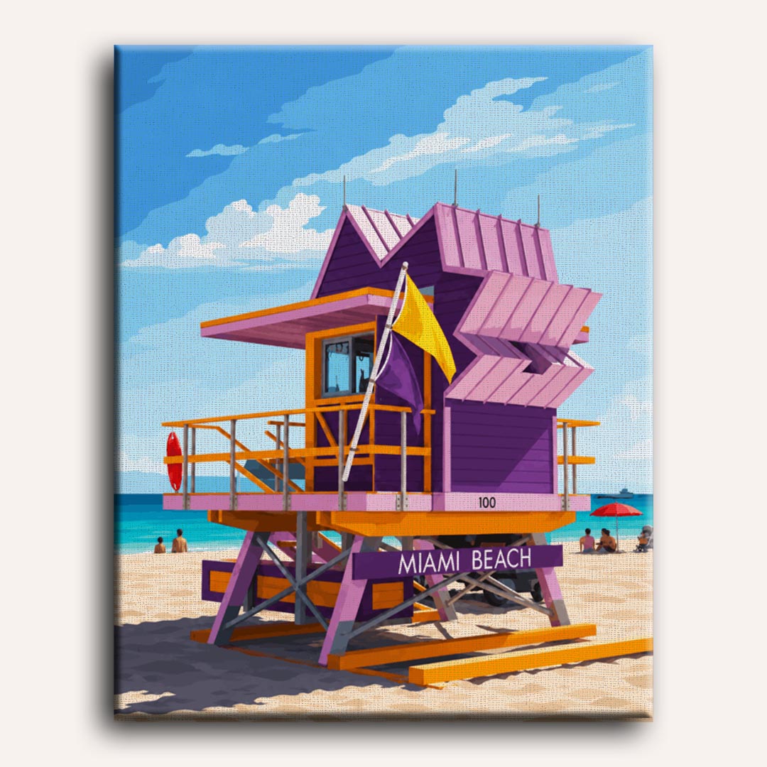 Malen nach Zahlen - Miami Beach
