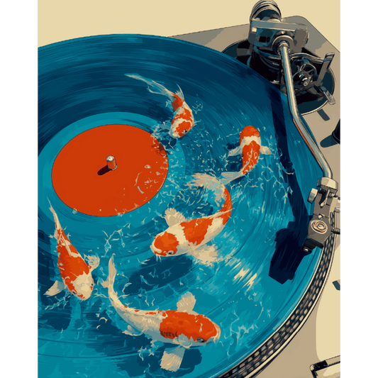 Malen nach Zahlen - Koi Schallplatten - Malen nach Zahlen