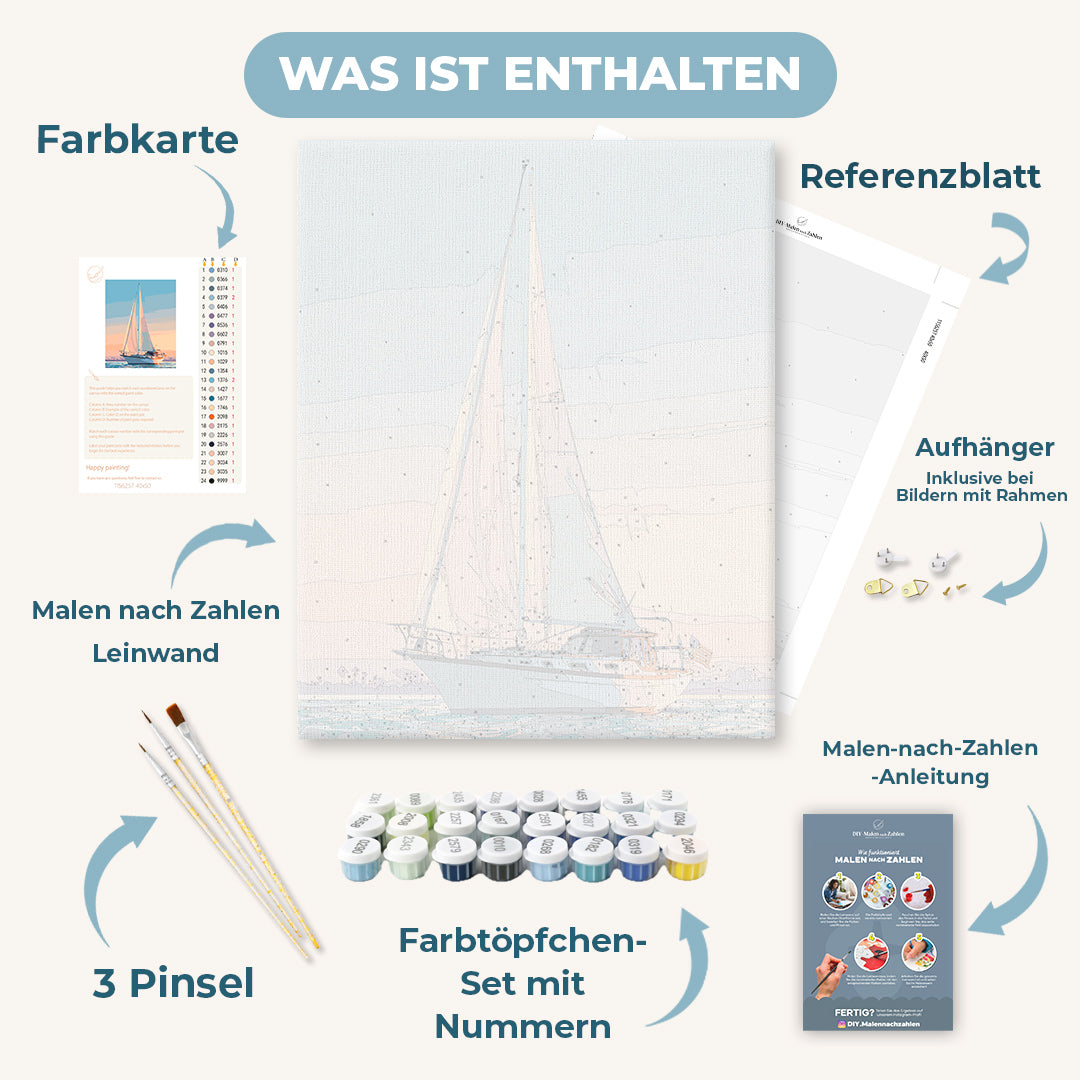 Malen nach Zahlen - Segeln