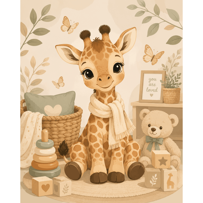 Malen nach Zahlen - Kleine Giraffe - Malen nach Zahlen