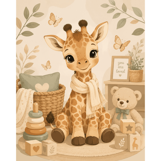 Malen nach Zahlen - Kleine Giraffe - Malen nach Zahlen