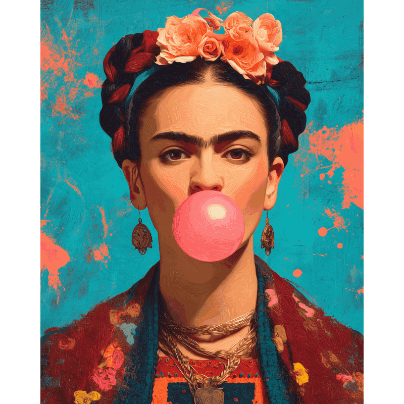 Malen nach Zahlen - Bubblegum Frida - Malen nach Zahlen