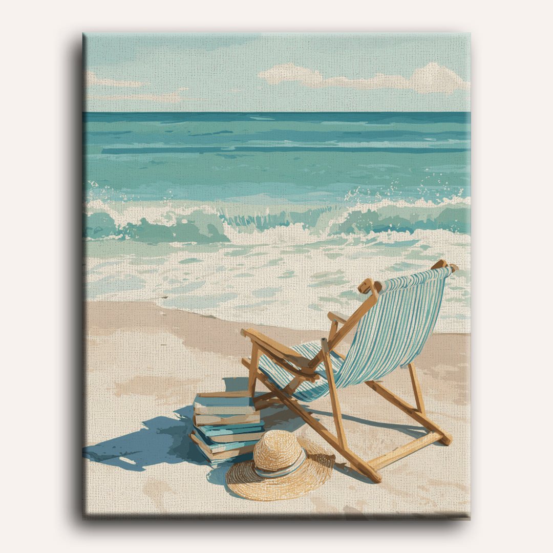 Malen nach Zahlen - Ruhiger Strand