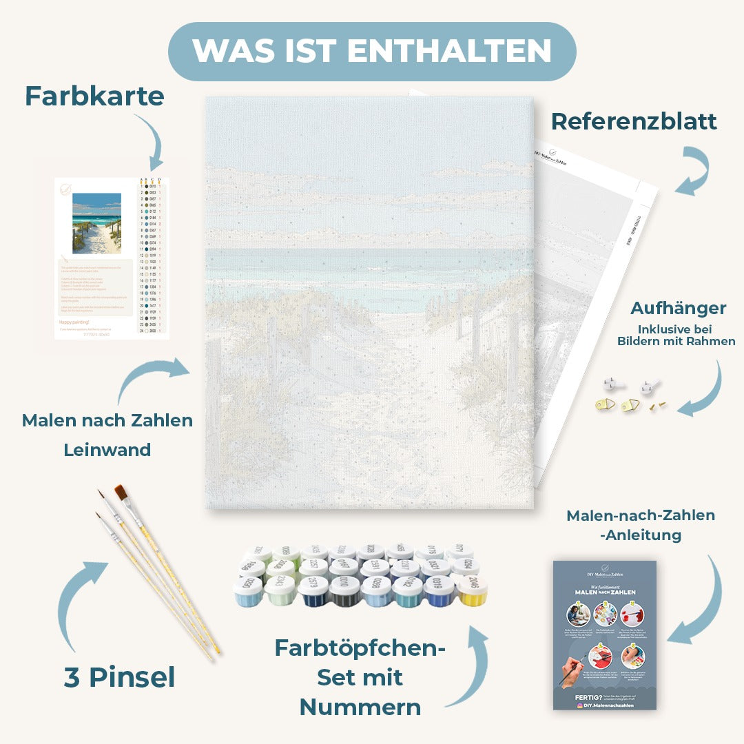 Malen nach Zahlen - Strandweg