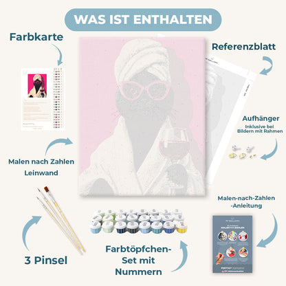 Malen nach Zahlen - Rosa Stimmung