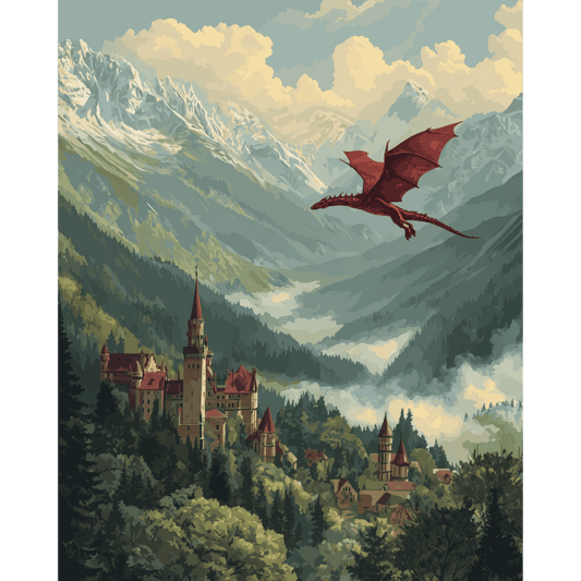 Malen nach Zahlen - Tal der Drachen - Malen nach Zahlen