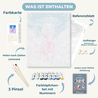 Malen nach Zahlen - Kosmische Kuh
