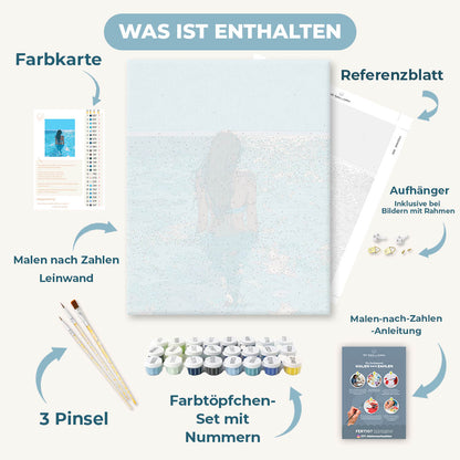 Malen nach Zahlen - Sonnenbeschienenes Wasser