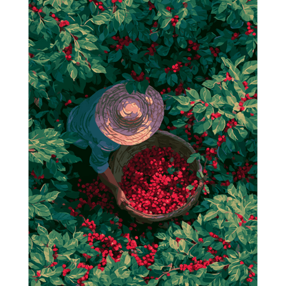 Malen nach Zahlen - Kaffee-Ernte - Malen nach Zahlen