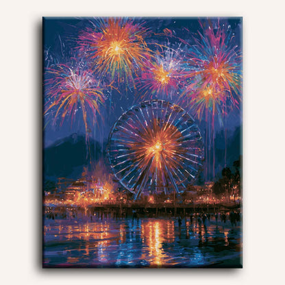 Malen nach Zahlen - Feuerwerk-Bucht