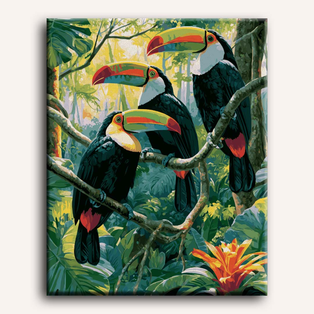 Malen nach Zahlen - Regenwald-Trio