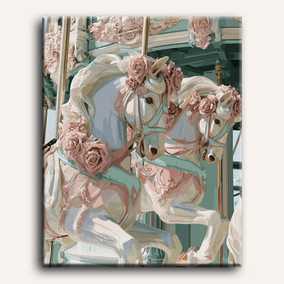 Malen nach Zahlen - Rosen-Karussell