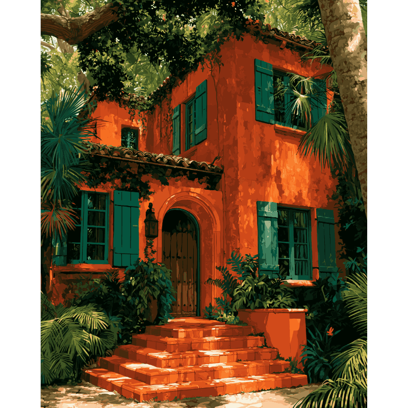 Malen nach Zahlen - Terrakotta-Villa - Malen nach Zahlen