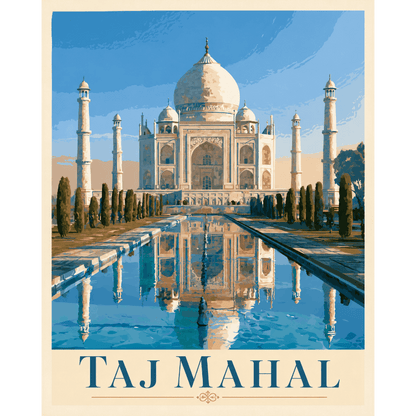 Malen nach Zahlen - Taj Mahal - Malen nach Zahlen