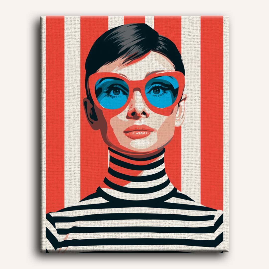 Malen nach Zahlen - Moderne Audrey Hepburn