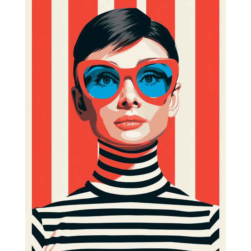 Malen nach Zahlen - Moderne Audrey Hepburn - Malen nach Zahlen
