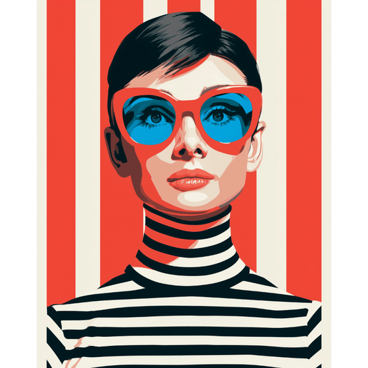 Malen nach Zahlen - Moderne Audrey Hepburn - Malen nach Zahlen