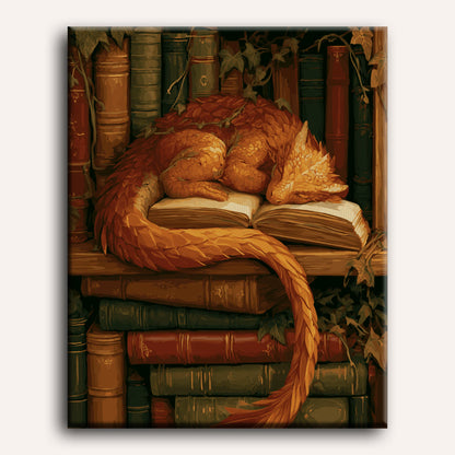 Malen nach Zahlen - Drachenbibliothek