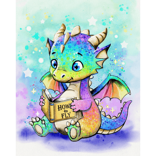 Malen nach Zahlen - Rainbow Dragon - by Tiny Tami - Malen nach Zahlen