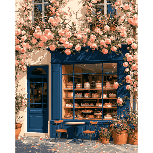 Malen nach Zahlen - Die Rosen-Patisserie - Malen nach Zahlen