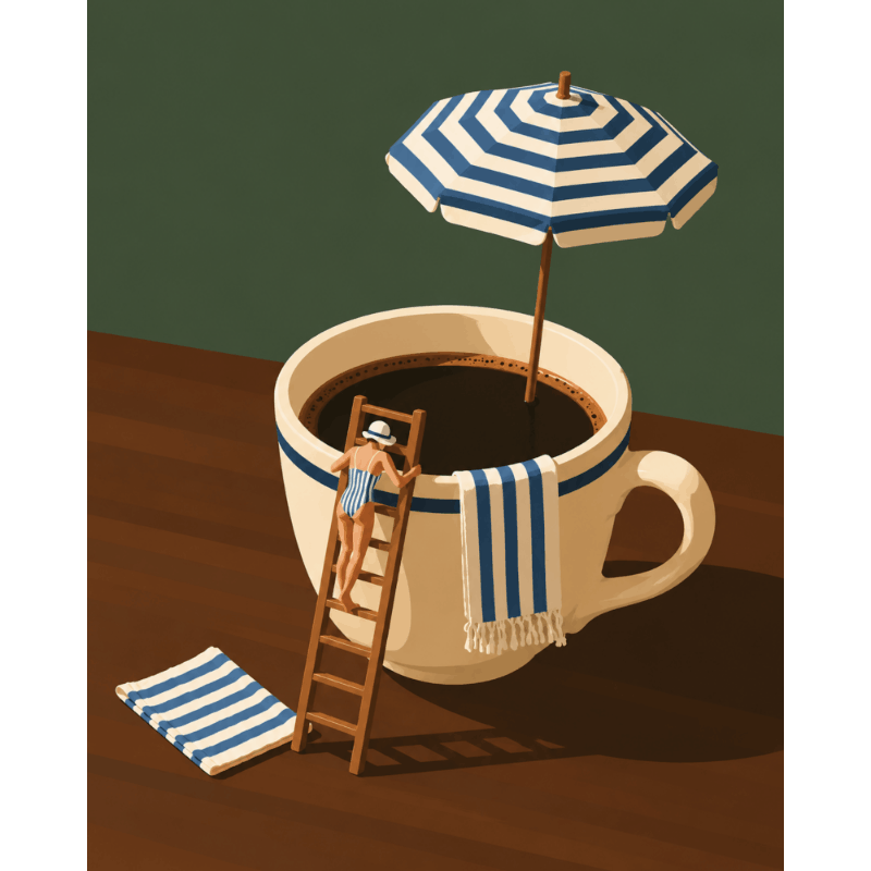 Malen nach Zahlen - Kaffeepause - Malen nach Zahlen