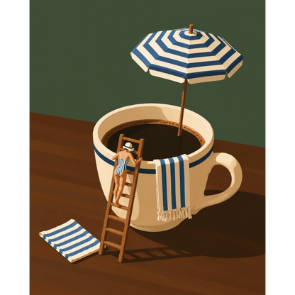 Malen nach Zahlen - Kaffeepause - Malen nach Zahlen