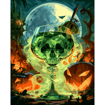 Malen nach Zahlen - Geister von Halloween - Malen nach Zahlen