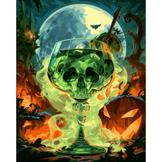Malen nach Zahlen - Geister von Halloween - Malen nach Zahlen