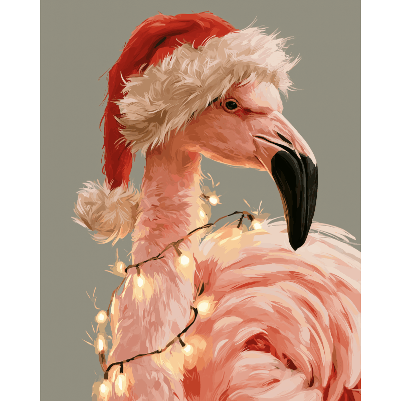 Malen nach Zahlen - Rosa Weihnachtsstimmung - Malen nach Zahlen