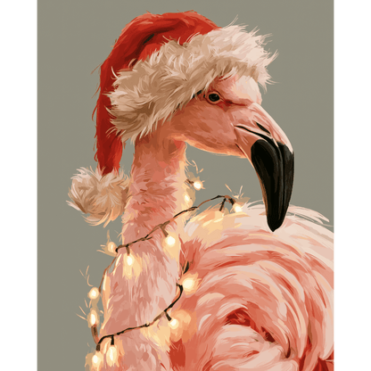 Malen nach Zahlen - Rosa Weihnachtsstimmung - Malen nach Zahlen