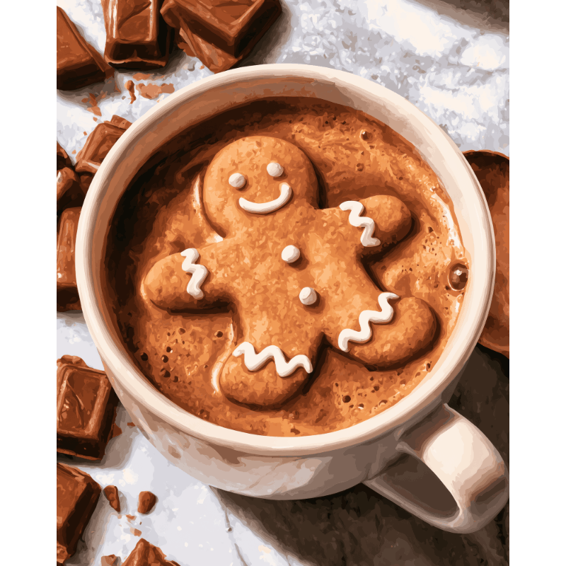 Malen nach Zahlen - Lebkuchen & Kakao - Malen nach Zahlen