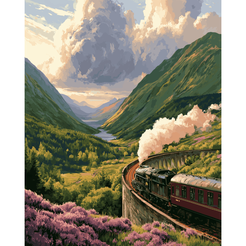 Malen nach Zahlen - Reise durch die Highlands - Malen nach Zahlen